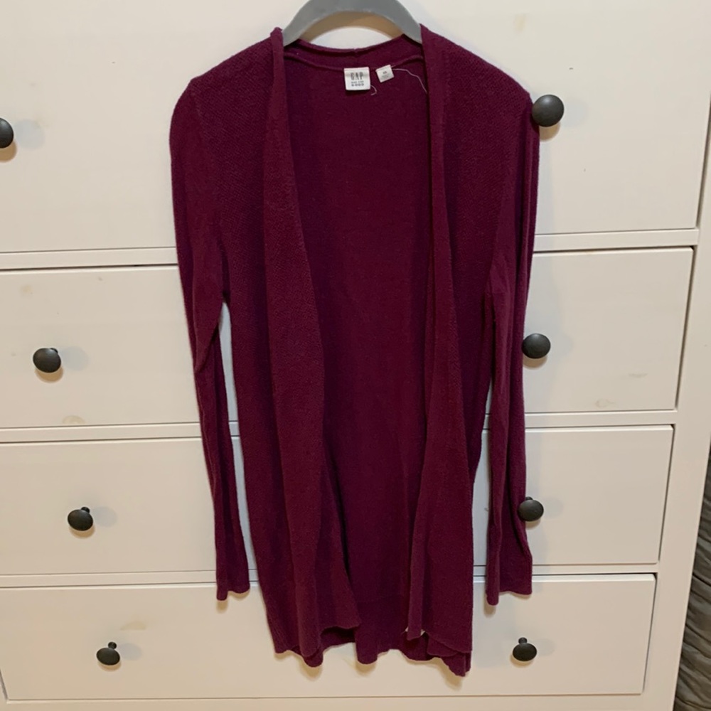 GAP eggplant color cardigan- size XS